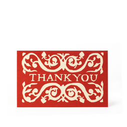 Pack of 6 Thank You Gift Card in Red