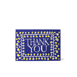 Thank You Card in Ultramarine and Yellow