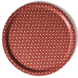 Round Birch Tray Animalcules Crimson