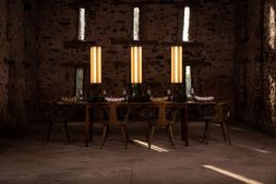 Alton Pillar Pendant Lights on Christmas table