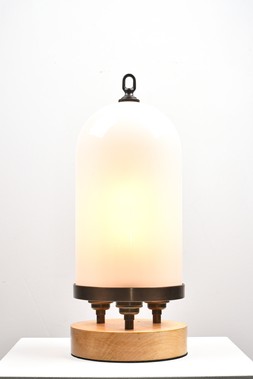 White glass Ingham table lamp