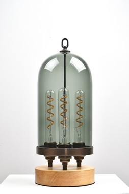 Smoked glass Ingham table lamp