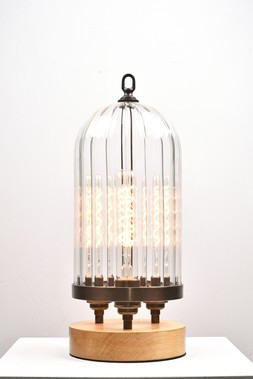 Ribbed glass Ingham table lamp