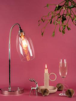 Christmas gift guide | Adjustable table lamp with clear Upton shade