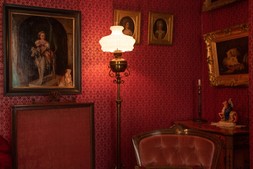 Restored antique oil lamp