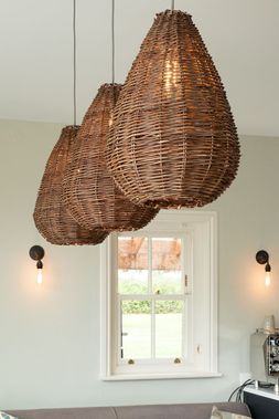 Wellington Wicker pendants lights