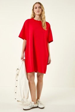 Roman Red Jersey Stretch T-Shirt Dress