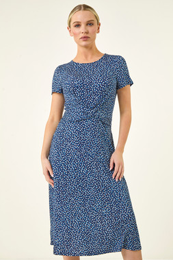Roman Petite Twist Front Stretch Dress