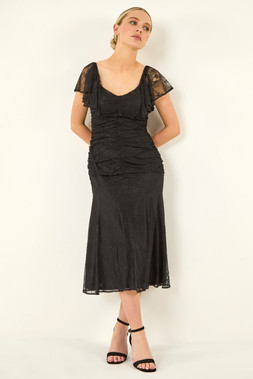 Roman Petite Lace Tiered Dress