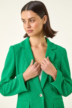 Roman Green Textured Pocket Stretch Jacket