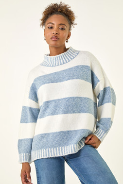Roman Ivory Stripe Knitted Jumper