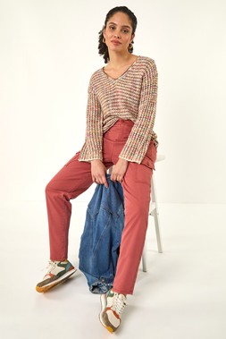 Roman Cotton Cargo Stretch Trousers