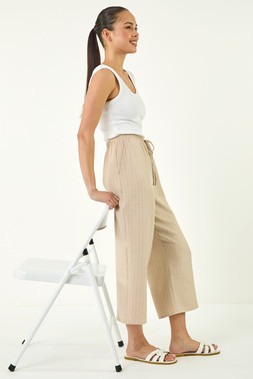 Roman Petite Stripe Cropped Trousers