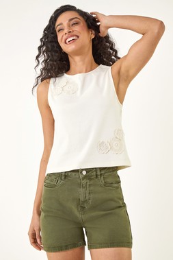 Dusk Ivory Floral Embroidered Top