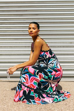 Roman Floral Ric Rac Maxi Dress