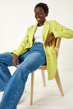 Roman Lime SB Long Boucle Jacket