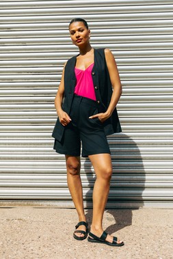 Roman Longline Button Waistcoat Jacket
