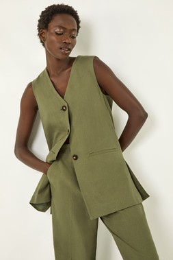 Roman Longline Buttoned Waistcoat