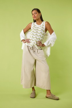 Roman Scallop Wave Knit Vest