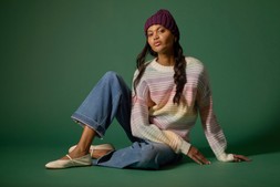 Roman Multi Rainbow Stripe Knit Jumper