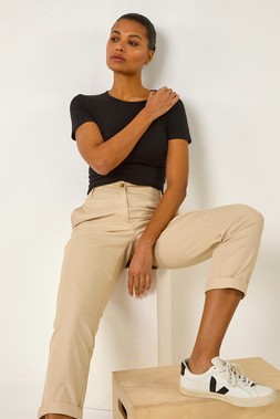 Roman Plain Cotton Chino Trousers