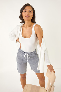 Roman Baby Narrow Stripe Draw String Shorts