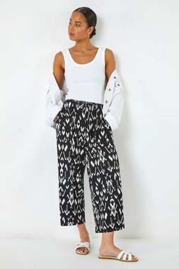 Roman Petite Aztec Print Stretch Trouser