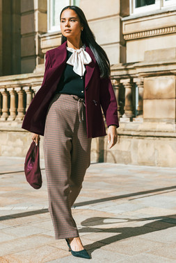 Multi Petite Houndstooth Trouser