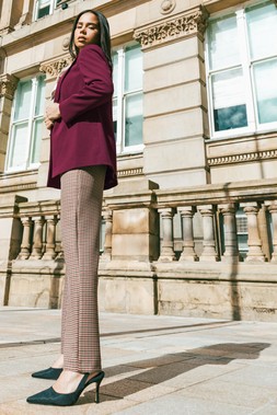 Multi Petite Houndstooth Trouser