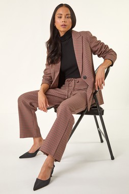 Roman Petite Multi Houndstooth Trouser