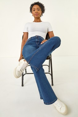 Roman Petite Indigo Bootcut Stretch Jeans