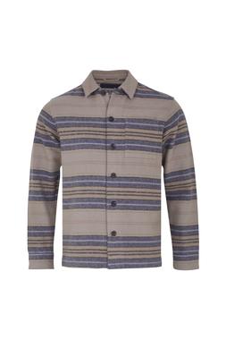 TK Maxx - men - blue stripes brown shirt &pound;24.99 (RRP &pound;60.00)