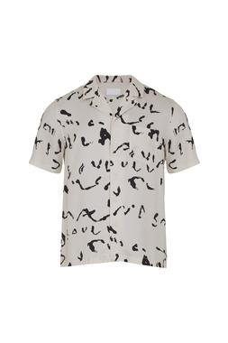 TK Maxx - men - gold label - white shirt with black drawings &pound;79.99 (RRP &pound;195.00)