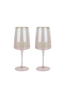 TK Maxx - pink wine glass set &pound;9.99 (RRP &pound;XX)