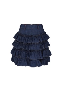 TK Maxx-Women-Gold Label-ruffles denim skirt &pound;129.99 (RRP &pound;415.00)