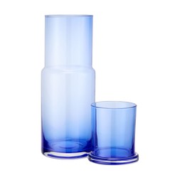 JOYFUL MINIMALISM cobaltblueglass&carafeset 9.99