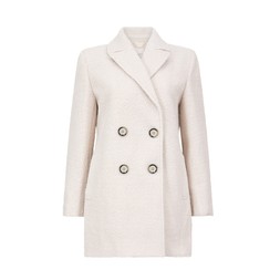 cream boucle coat £45