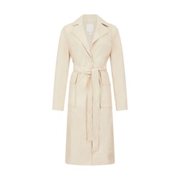 Cream Leather Look Trench £59.99