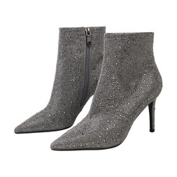 Silver embellished point ankle boots £17