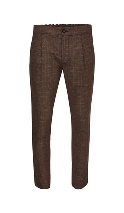 Tk Maxx Men Brown Checkered Trousers £24.99 (Rrp £125)