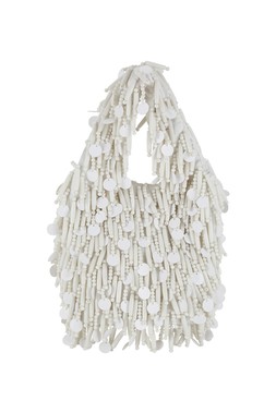 TK Maxx - white beads bag &pound;24.99 (RRP &pound;XX)