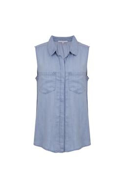 TK Maxx - Women - blue sleeveless shirt &pound;24.99 (RRP &pound;XX)