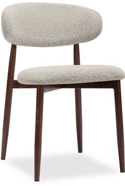 Halston Dining Chair, Speckled Stone Sustainable Boucle