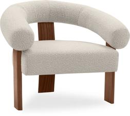 Barley Armchair, Speckled Stone Sustainable Boucle
