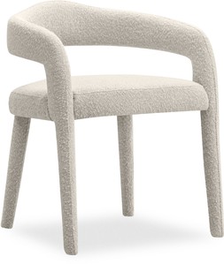 Ophelia Carver Dining Chair, Speckled Stone Sustainable Boucle