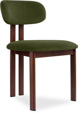 Arbor Dining Chair, Olive Green Sustainable Velvet