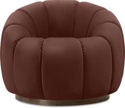 Ivy Swivel Armchair, Rust Sustainable Velvet