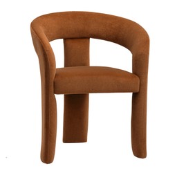 Bellamy Carver Dining Chair, Caramel Sustainable Mohair Velvet