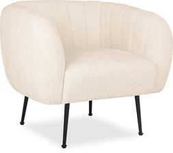 Effie Armchair, Ivory White Boucle & Black