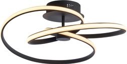 Cara Flush Ceiling Light, Black